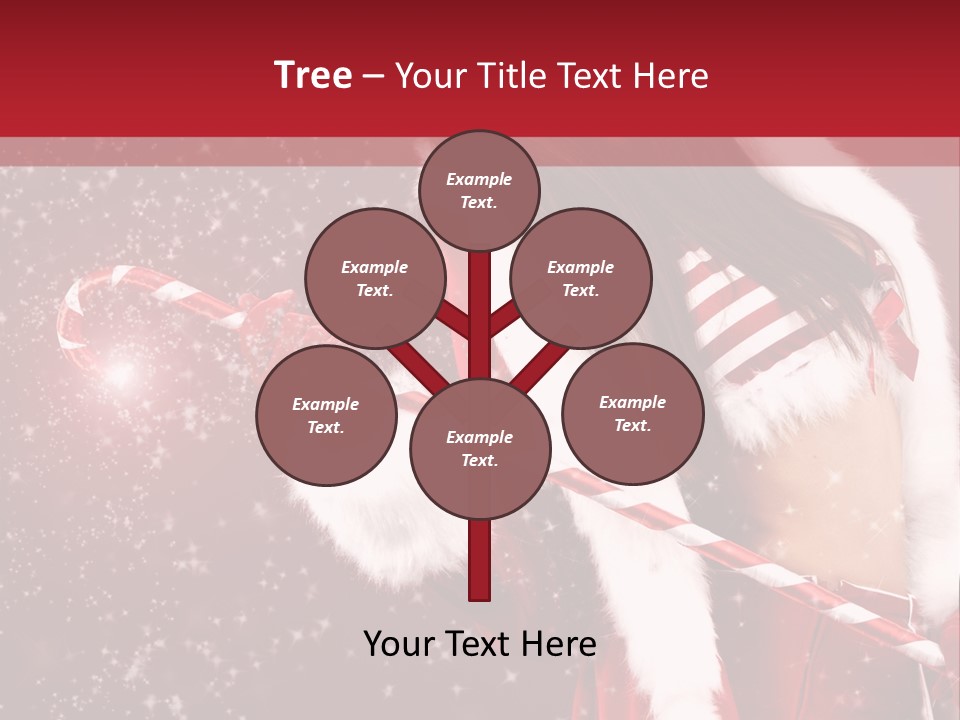 Lady Closeup Snow PowerPoint Template