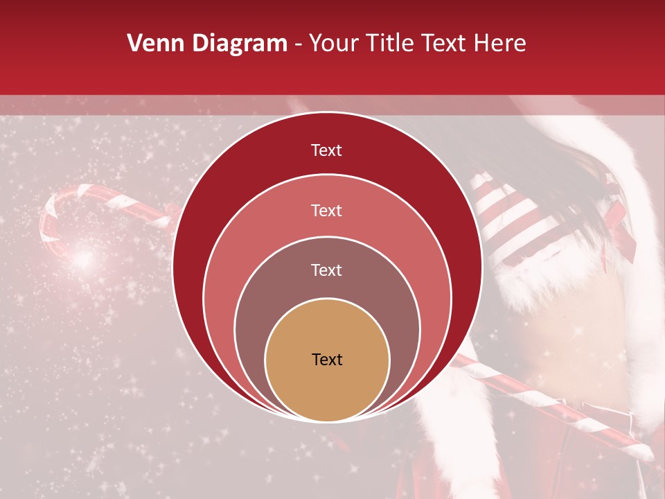 Lady Closeup Snow PowerPoint Template