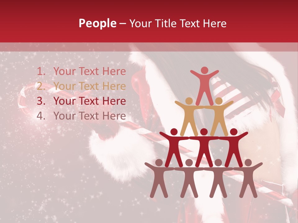 Lady Closeup Snow PowerPoint Template