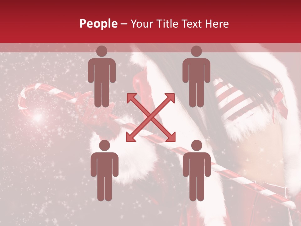 Lady Closeup Snow PowerPoint Template