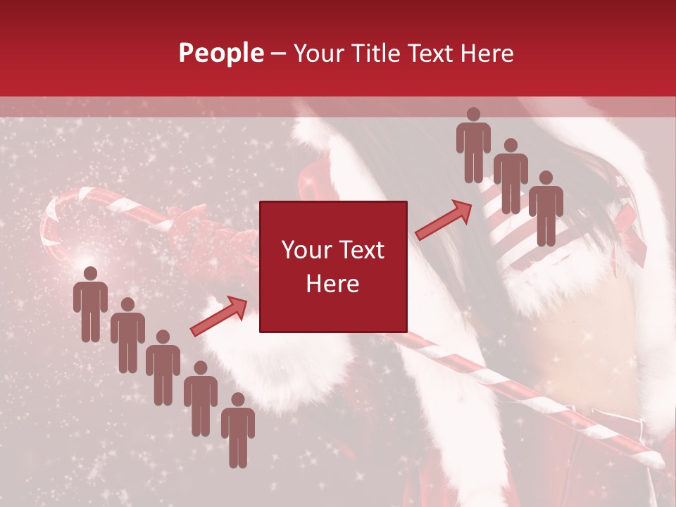 Lady Closeup Snow PowerPoint Template