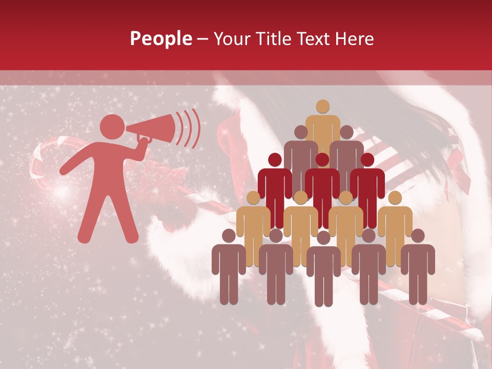 Lady Closeup Snow PowerPoint Template