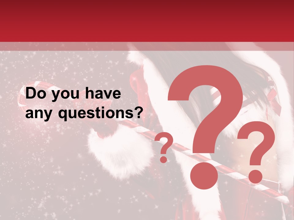 Lady Closeup Snow PowerPoint Template