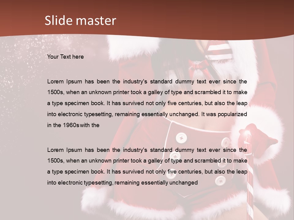 Claus Lady Happy PowerPoint Template