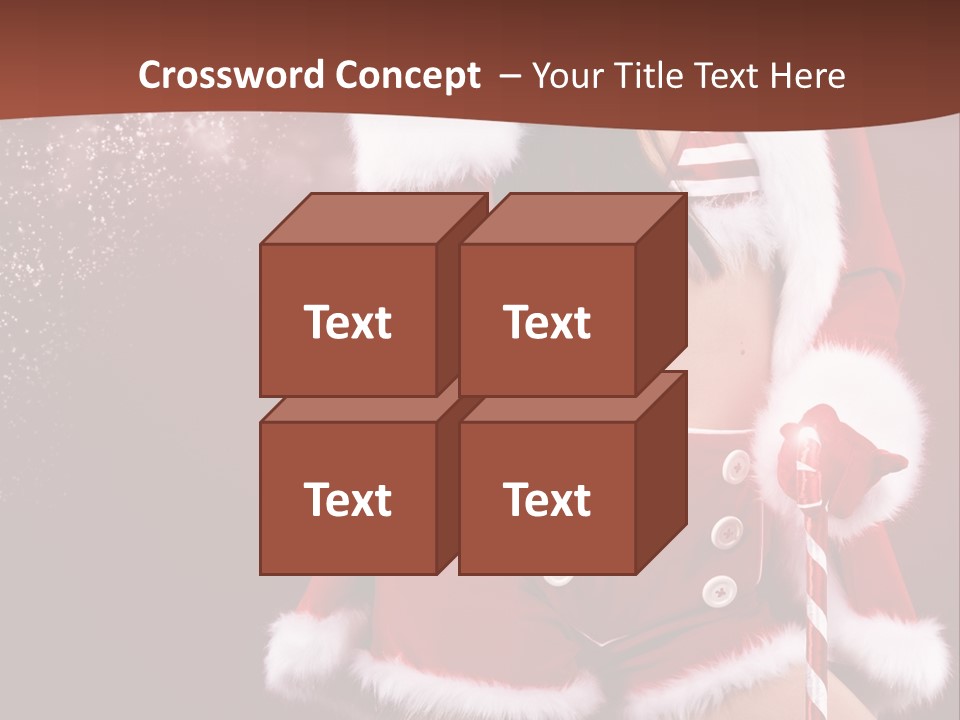 Claus Lady Happy PowerPoint Template