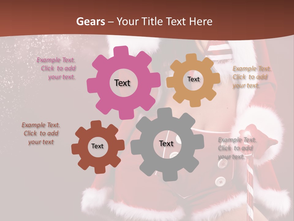 Claus Lady Happy PowerPoint Template