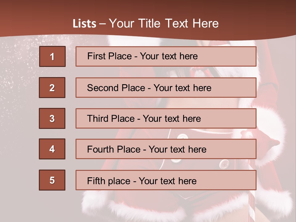 Claus Lady Happy PowerPoint Template