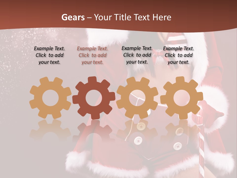 Claus Lady Happy PowerPoint Template