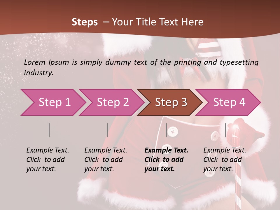 Claus Lady Happy PowerPoint Template