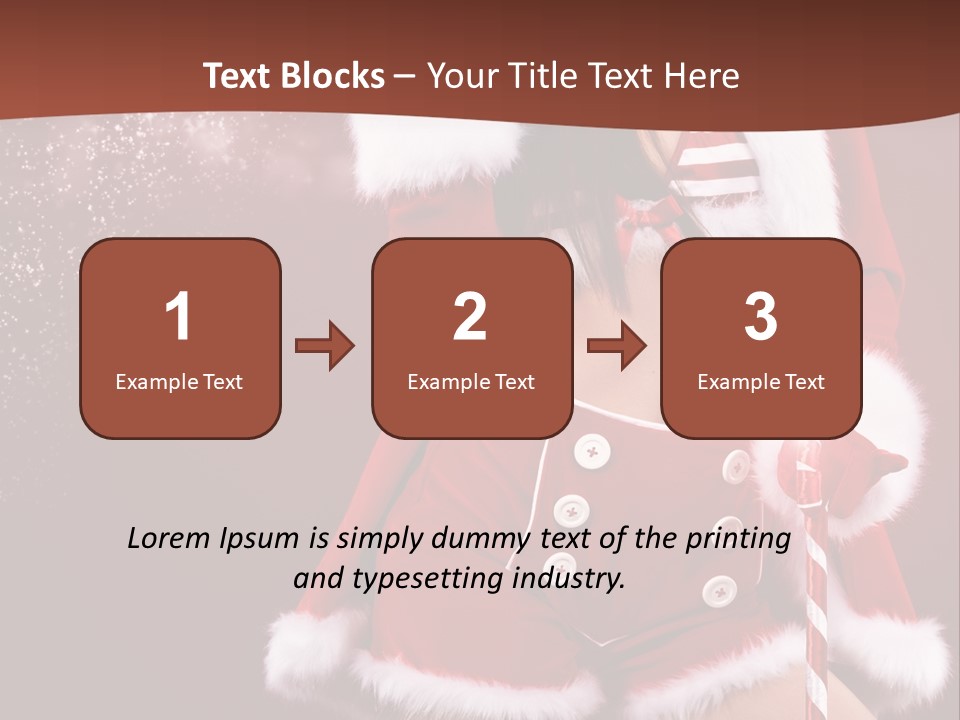 Claus Lady Happy PowerPoint Template