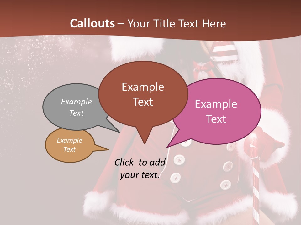 Claus Lady Happy PowerPoint Template