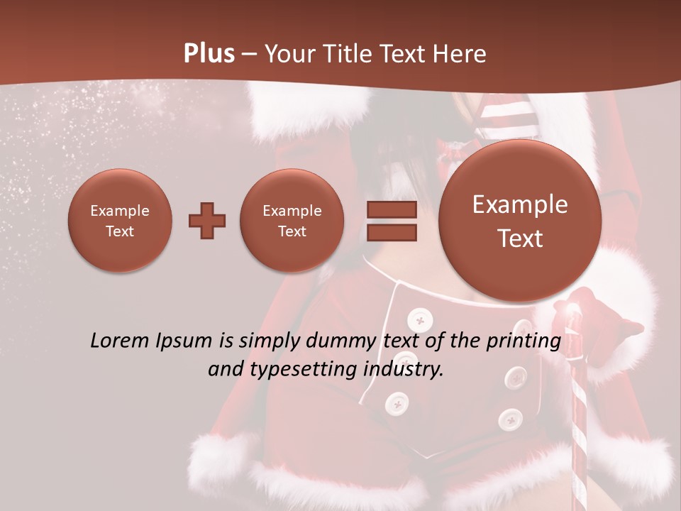 Claus Lady Happy PowerPoint Template