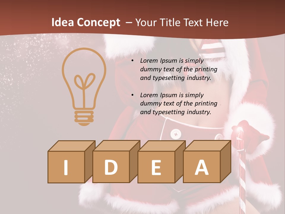 Claus Lady Happy PowerPoint Template