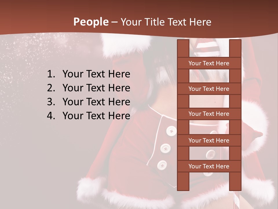 Claus Lady Happy PowerPoint Template