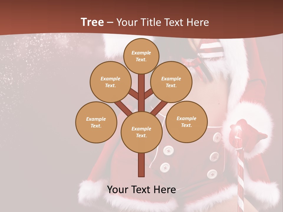 Claus Lady Happy PowerPoint Template