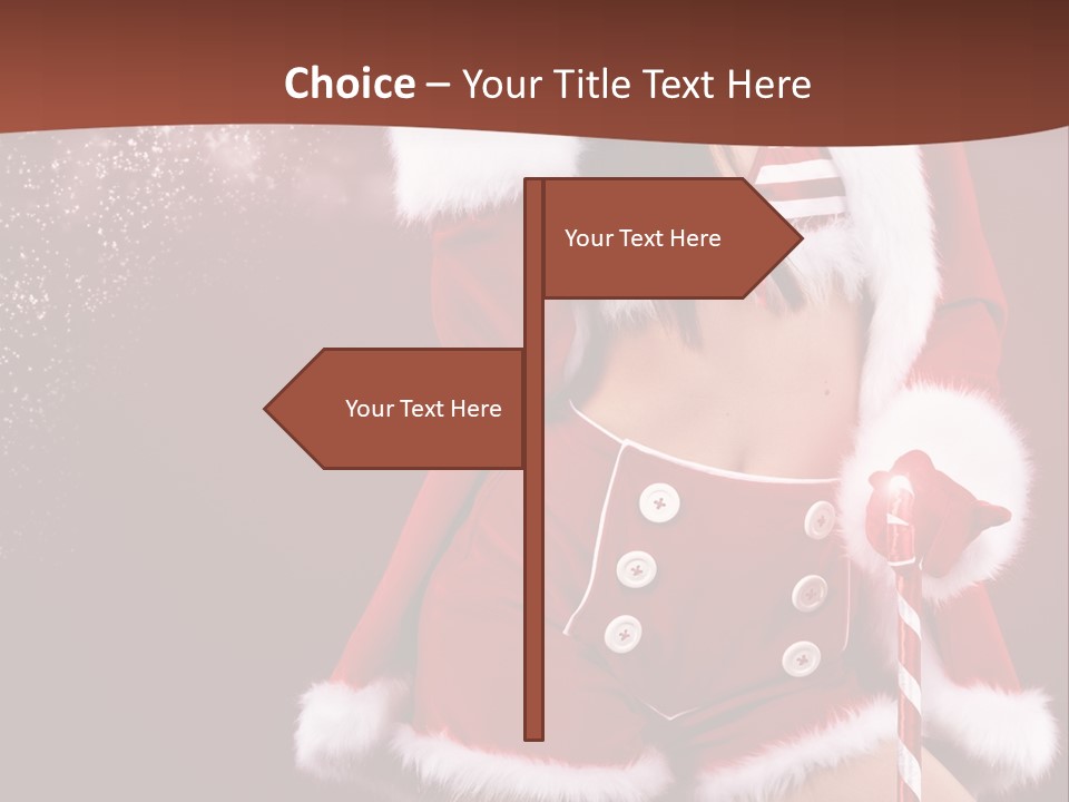 Claus Lady Happy PowerPoint Template