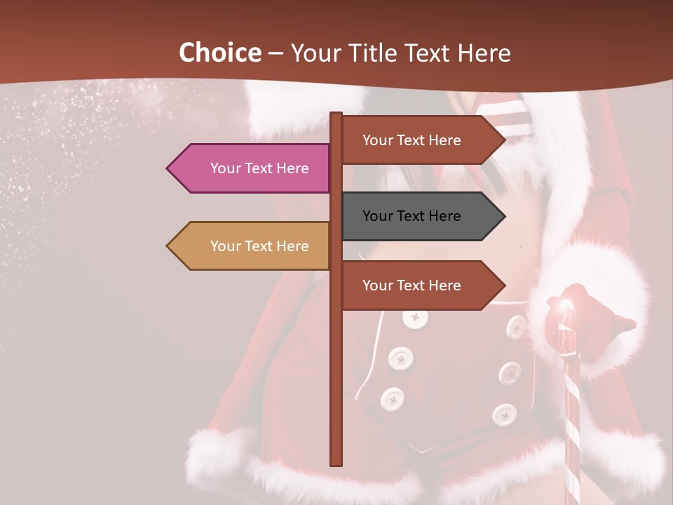 Claus Lady Happy PowerPoint Template