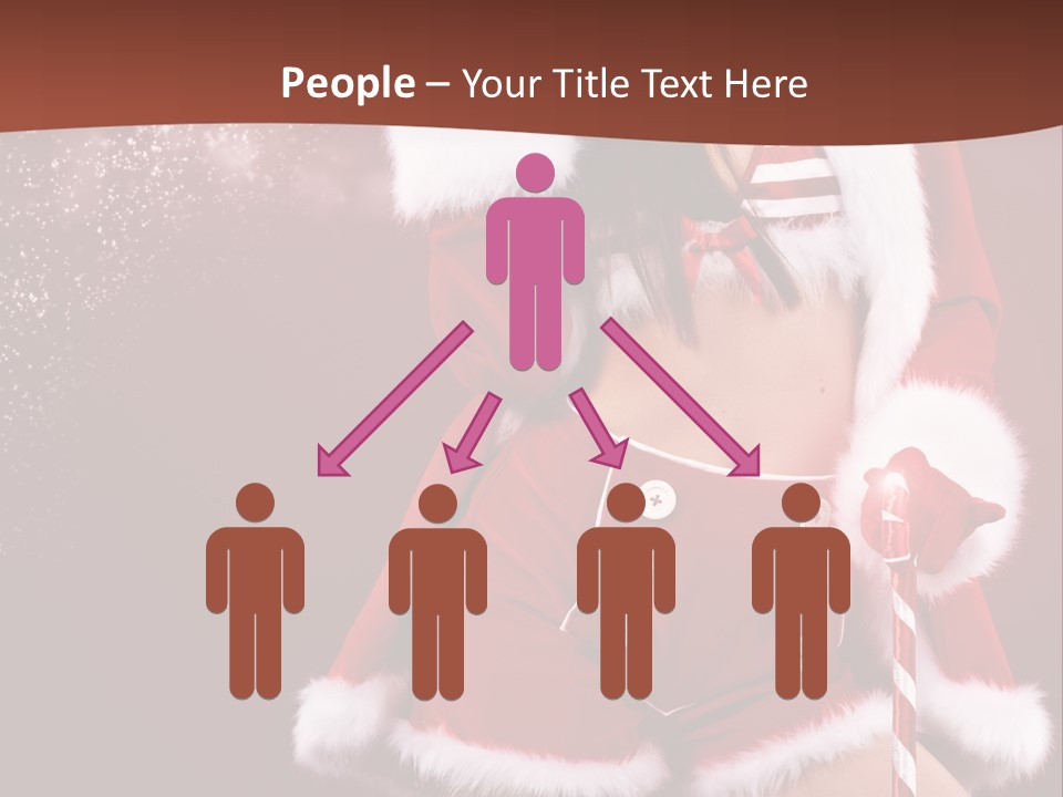 Claus Lady Happy PowerPoint Template