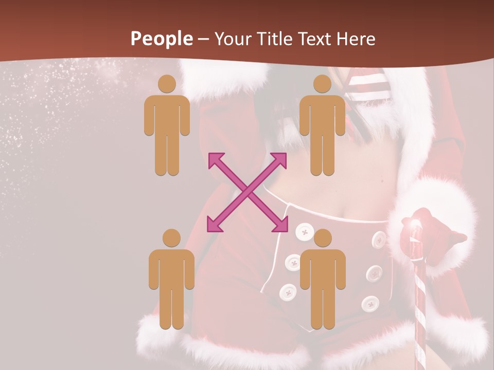 Claus Lady Happy PowerPoint Template