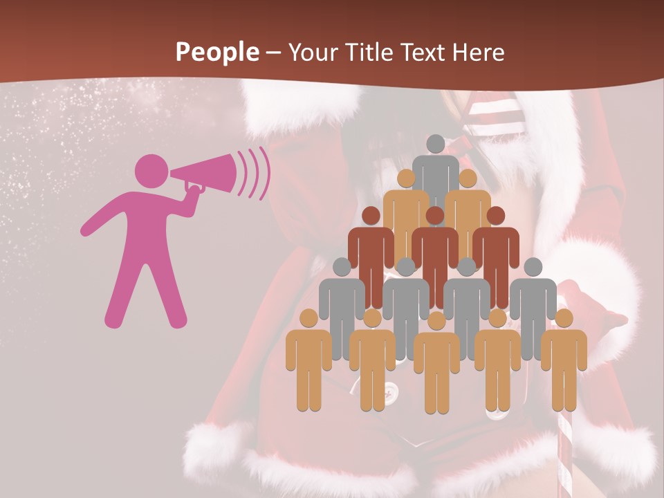 Claus Lady Happy PowerPoint Template