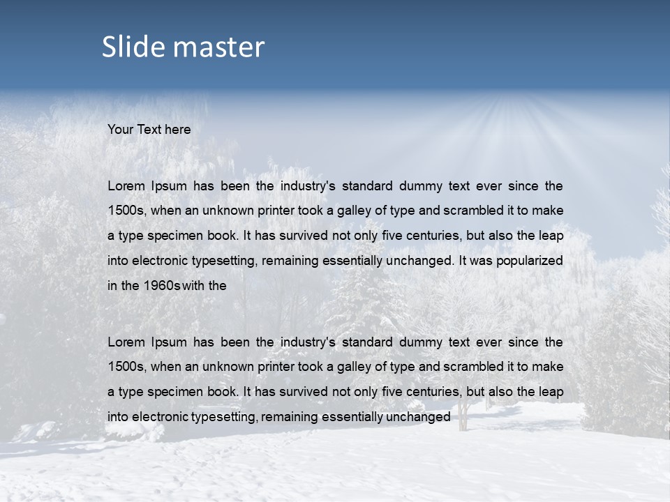 Snowfall Year Nature PowerPoint Template