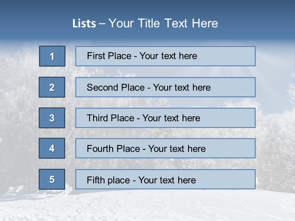 Snowfall Year Nature PowerPoint Template