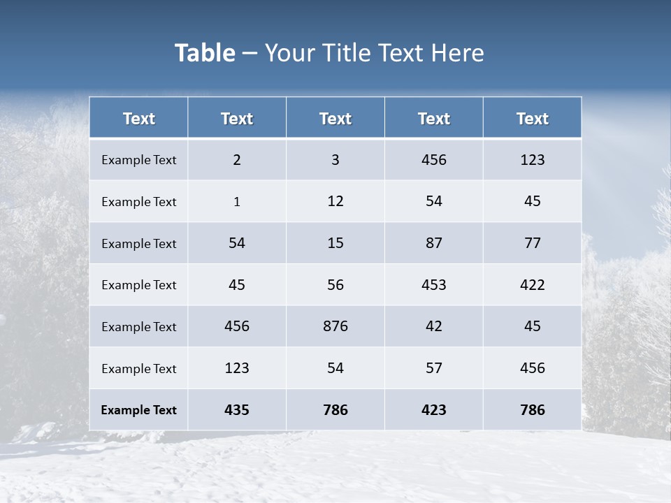 Snowfall Year Nature PowerPoint Template