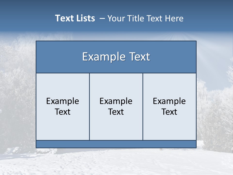 Snowfall Year Nature PowerPoint Template