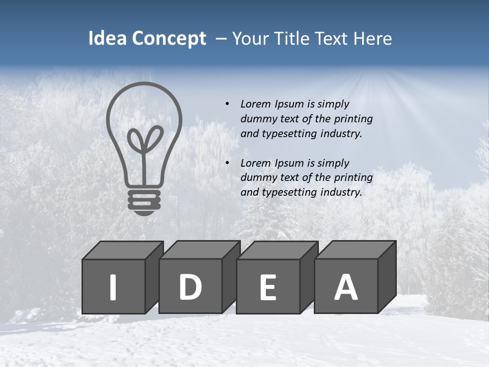 Snowfall Year Nature PowerPoint Template