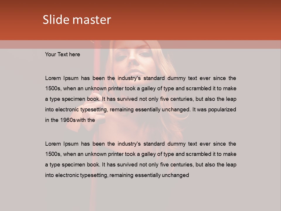 Girl Sensual Pretty PowerPoint Template