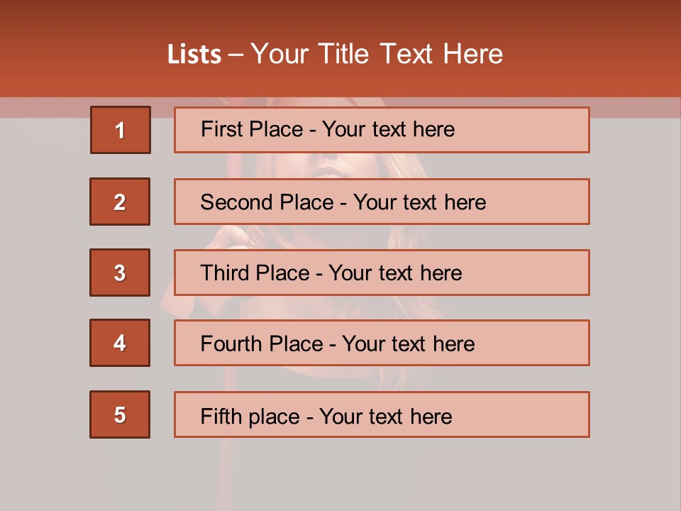Girl Sensual Pretty PowerPoint Template