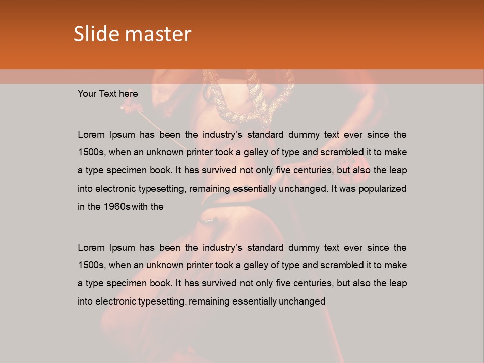 Black Trident Model PowerPoint Template