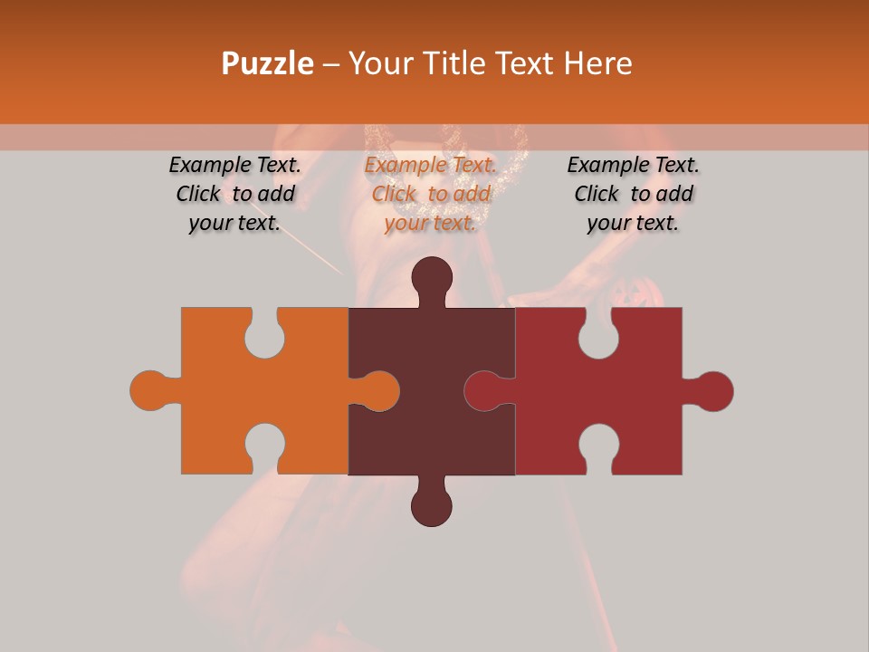 Black Trident Model PowerPoint Template
