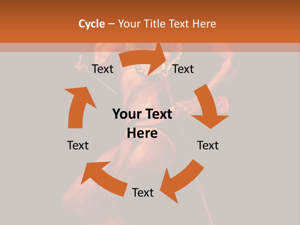 Black Trident Model PowerPoint Template