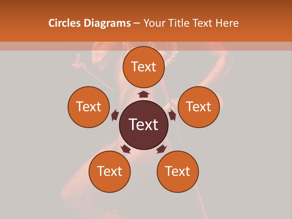 Black Trident Model PowerPoint Template