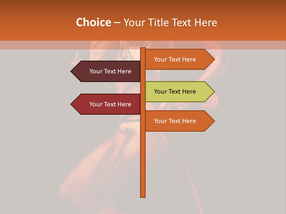 Black Trident Model PowerPoint Template