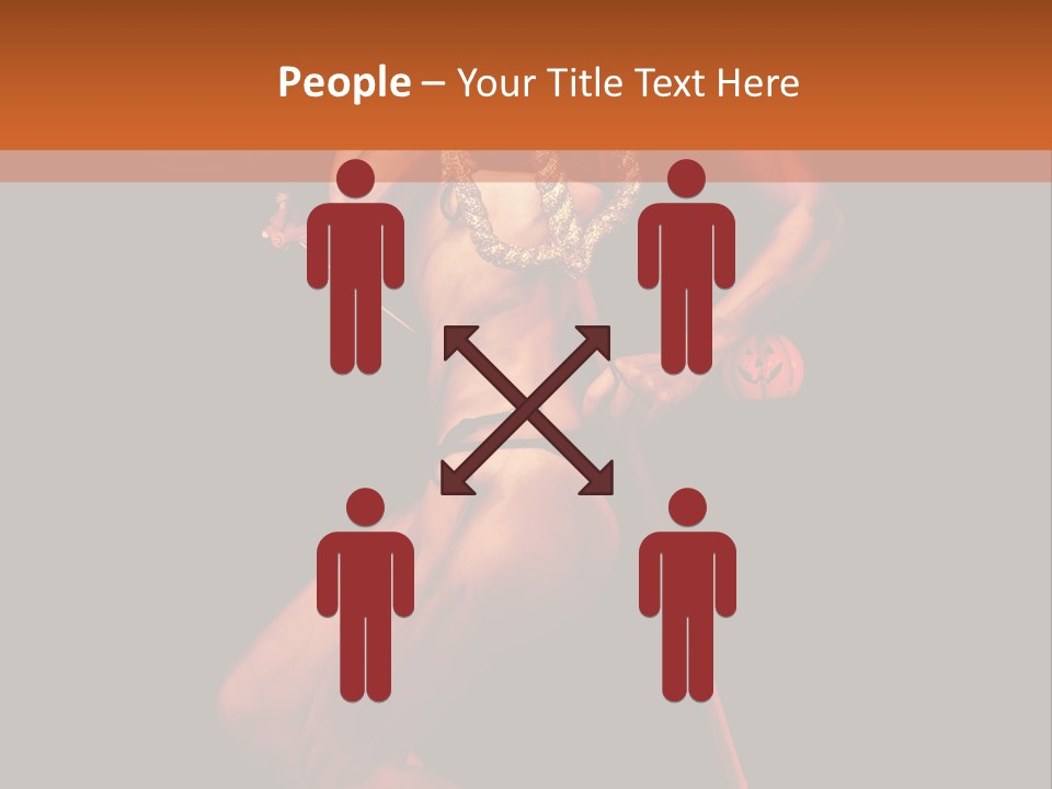 Black Trident Model PowerPoint Template