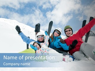 Active Laughing People PowerPoint Template