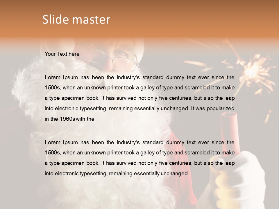 Male Navidad Firework PowerPoint Template