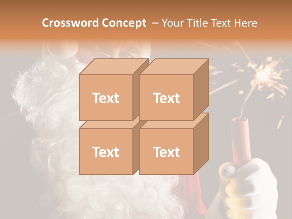 Male Navidad Firework PowerPoint Template