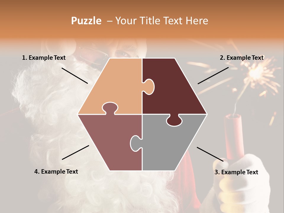 Male Navidad Firework PowerPoint Template