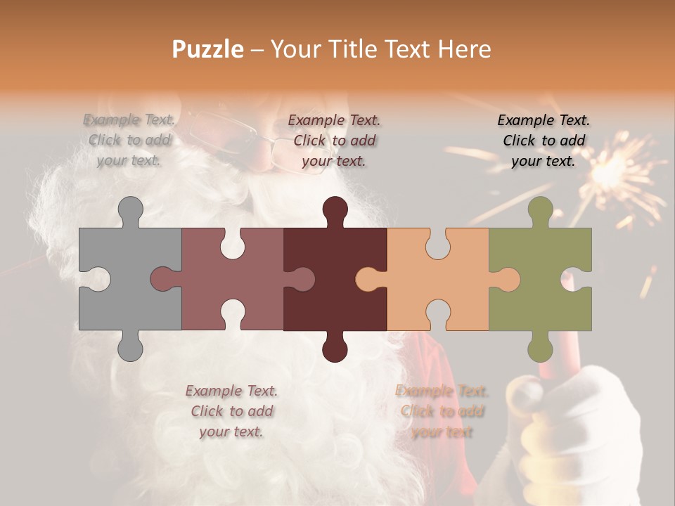 Male Navidad Firework PowerPoint Template