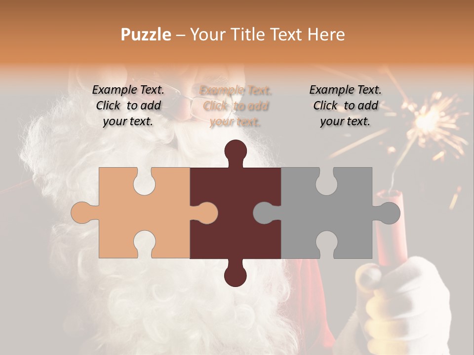 Male Navidad Firework PowerPoint Template