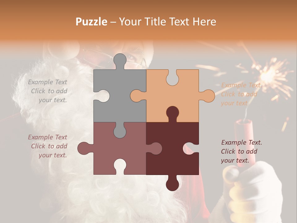 Male Navidad Firework PowerPoint Template