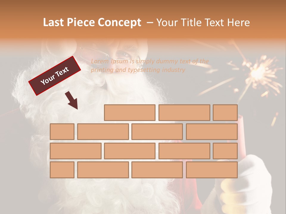 Male Navidad Firework PowerPoint Template