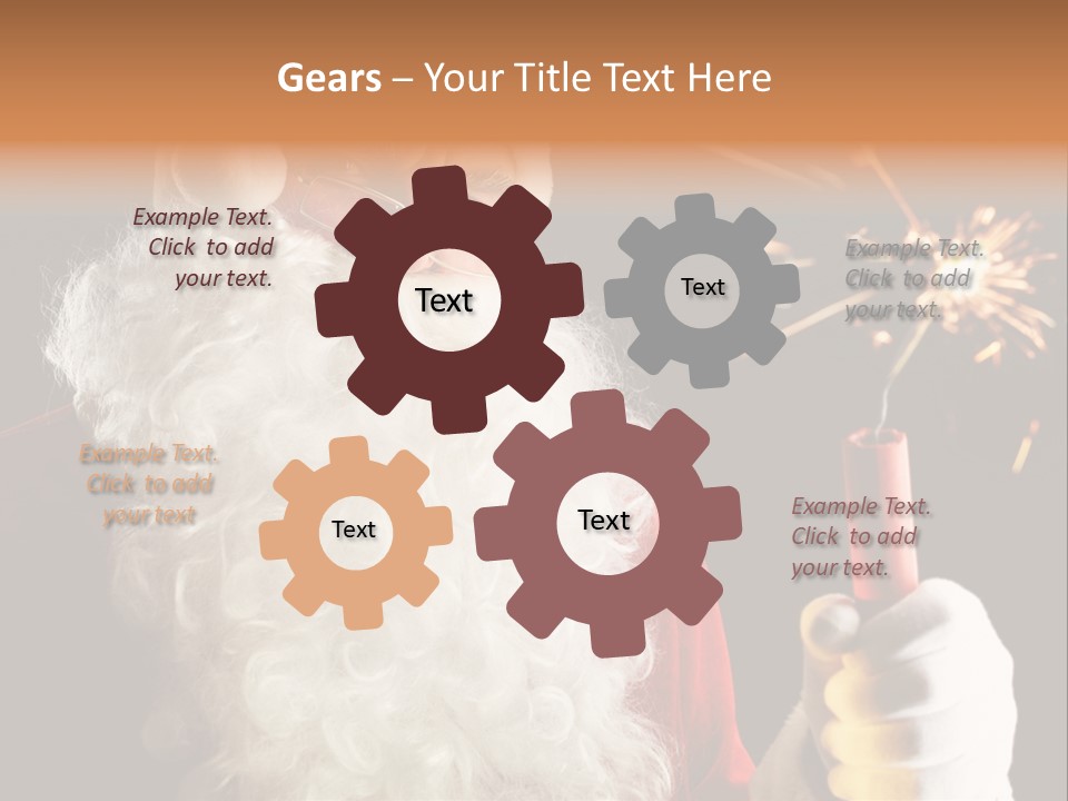 Male Navidad Firework PowerPoint Template