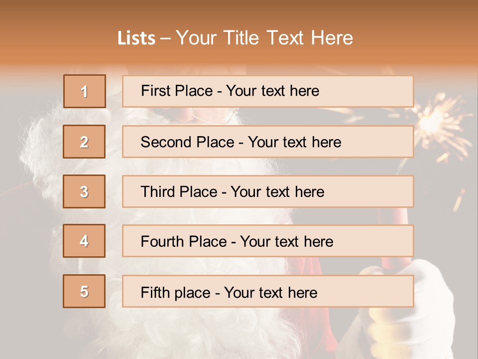 Male Navidad Firework PowerPoint Template