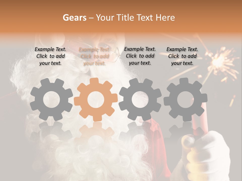 Male Navidad Firework PowerPoint Template