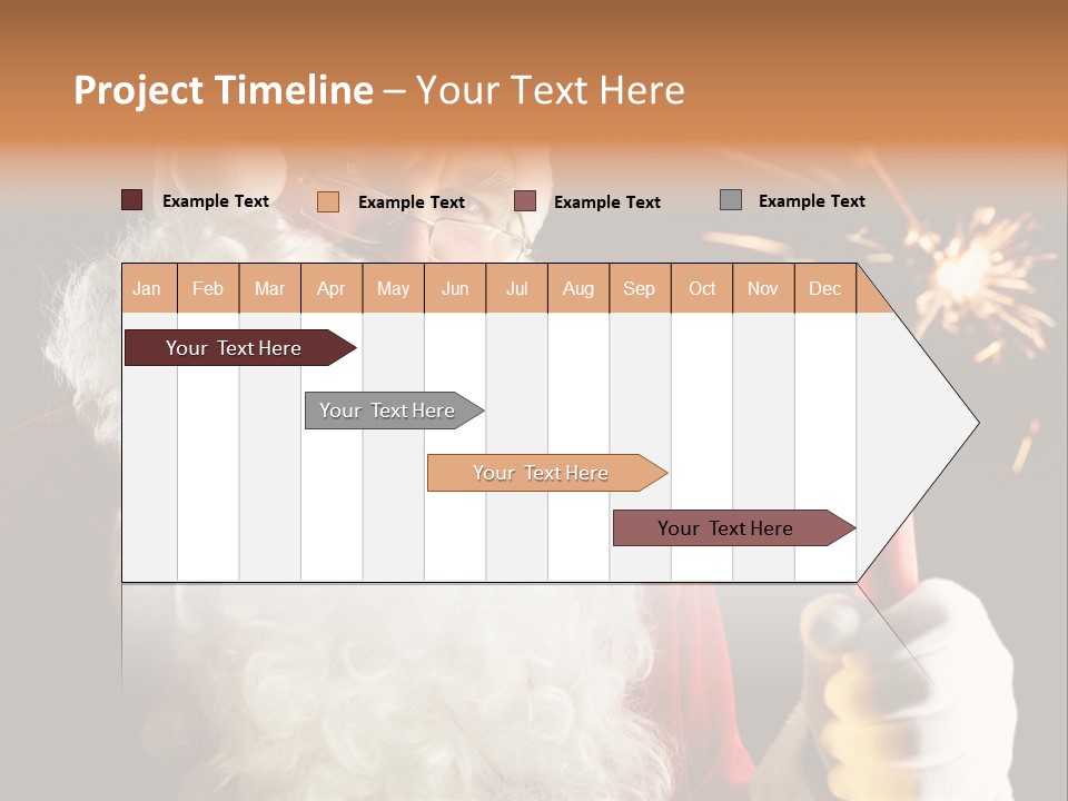 Male Navidad Firework PowerPoint Template