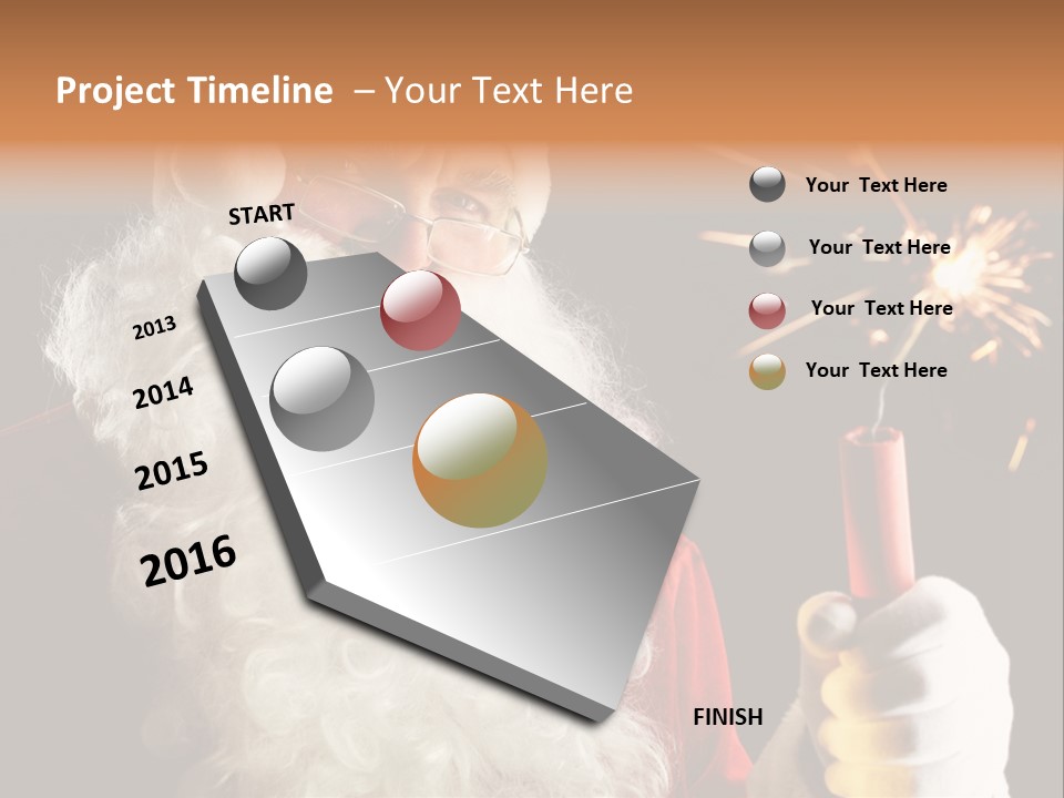 Male Navidad Firework PowerPoint Template